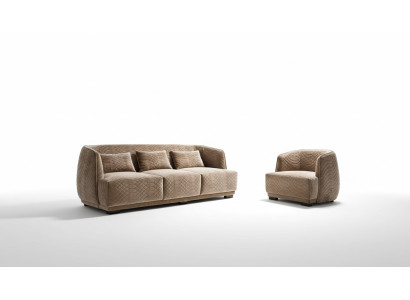 Canapé design Ensemble de canapés 3+1 places Canapé rembourré Suite de mobilier italien