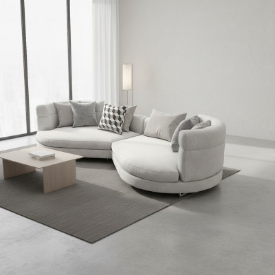 Canapé rond XXL de grande taille 4 places Design Luxe Italien Canapé Rond Luxe Canapés Rembourrés