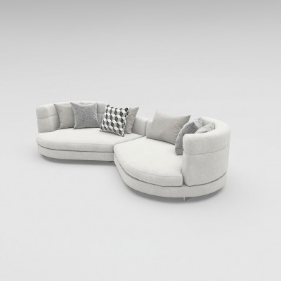 Canapé rond XXL de grande taille 4 places Design Luxe Italien Canapé Rond Luxe Canapés Rembourrés