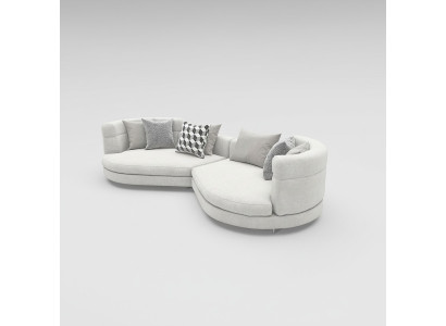 Canapé rond XXL de grande taille 4 places Design Luxe Italien Canapé Rond Luxe Canapés Rembourrés