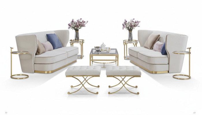 Canapé 2 places Canapé de designer de luxe nouveau Canapé de luxe Canapés rembourrés Deux places nouveau