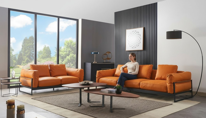 Canapé design Set de canapés 3+2 places Canapé Suite Mobilier italien