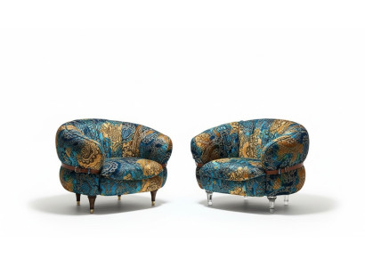 Fauteuil Club Lounge Designer Canapé TV Chaise Chaises Tapisserie Siège Mobilier Textile