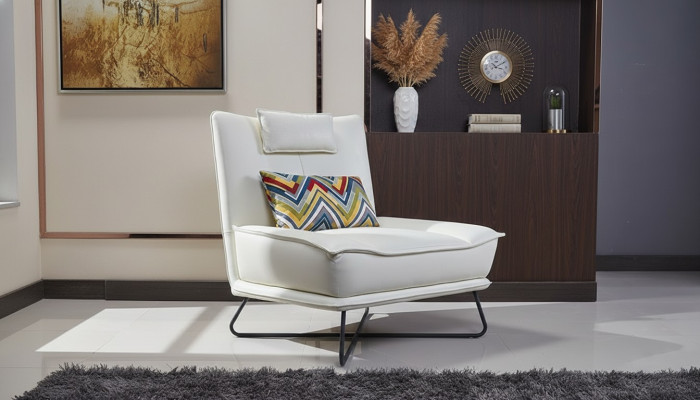 Luxus Stuhl Polsterung Cocktail Entspannung Lounge Club Sessel Möbeldesign Sessel Weiß