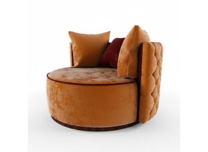 Fauteuil Club Chesterfield rond Canapé rond Sofa rond Chaises de relaxation rondes Chaise rembourrée.