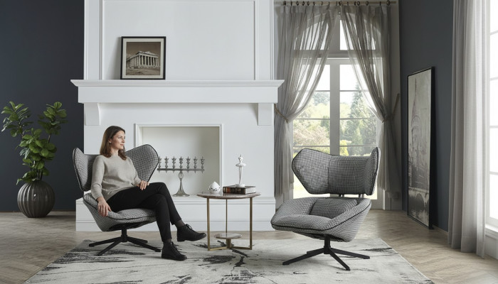 Salon de luxe TV Club rembourrage siège Design Fauteuil canapé canapé relax tissu