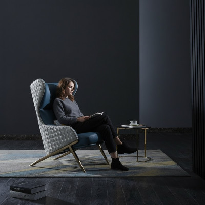 Fauteuil Canapé design Canapé Sofa Relax Cuir Lounge Club Rembourrage Siège Luxe Turquoise neuf