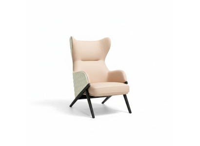 Fauteuil Canapé Design Canapé Siège Luxe Beige nouveau Détente Cuir Lounge Club Tapisserie