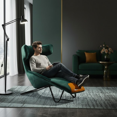 Fauteuil Club Lounge Designer Canapé TV Chaise Chaises Rembourrage Siège Meubles Inclinable