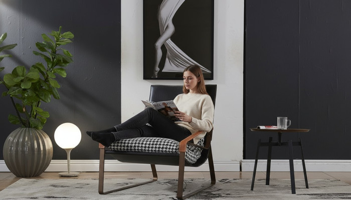 Fauteuil Canapé Sofa Relax Cuir Salon Club Rembourrage Luxe TV