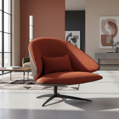 Fauteuil de design Canapé Canapé Relax Tissu Salon Luxe TV Club Rembourrage Seater