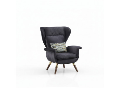 Fauteuil Canapé Design Sofa Luxe Siège Oreilles Détente Cuir Salon Club Rembourrage