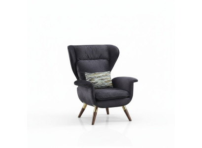Fauteuil Canapé Design Sofa Luxe Siège Oreilles Détente Cuir Salon Club Rembourrage