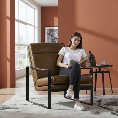 Fauteuil Design Canapé Canapé Relax Cuir Salon Luxe TV Club Rembourrage Siège