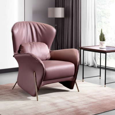 Fauteuil Design Canapé Sofa Détente Cuir Salon Club Rembourrage Siège Luxe Cuir.