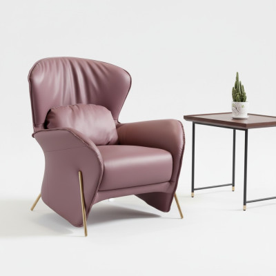Fauteuil Design Canapé Sofa Détente Cuir Salon Club Rembourrage Siège Luxe Cuir.