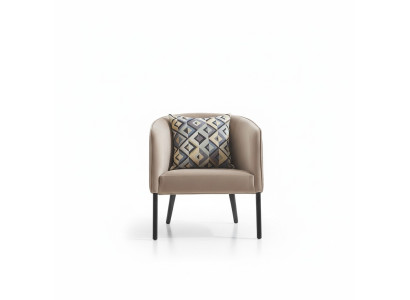 Fauteuil de luxe Tapissé Cocktail Relax Lounge Club Chaises Mobilier Design Fauteuil Beige