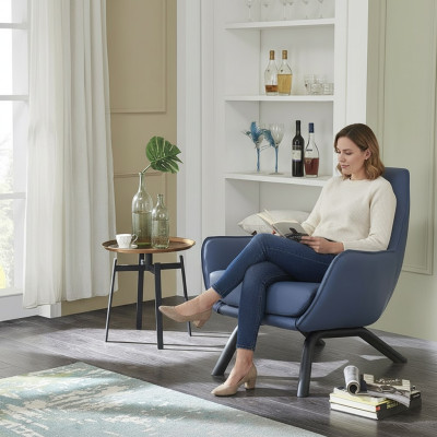 Canapé design Sofa Seater Tissu Lounge Club Rembourrage Luxe Ears Seat Relax Fauteuil