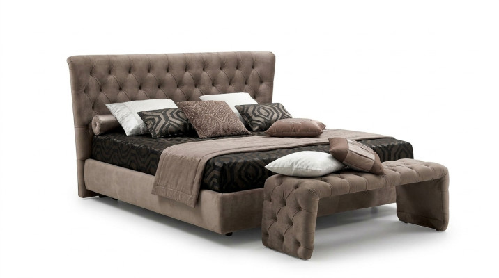 Design de rembourrage de lit de luxe Lits doubles de l'hôtel Chesterfield Chambre de sommeil