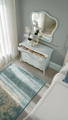 Miroir Commode Armoire Commodes Ensemble de chambre Bois Style moderne Coiffeuse