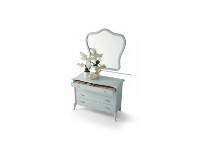 Miroir Commode Armoire Commodes Ensemble de chambre Bois Style moderne Coiffeuse