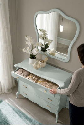 Commode avec 4 tiroirs buffet blanc buffet armoire buffet Kopmmoden