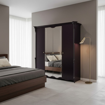 Belle armoire avec portes miroir dans un élégant design italien.