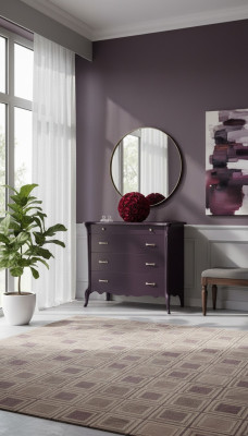 Commode avec 4 tiroirs Bahut Buffet Bois Armoire Buffet Commodes Violet