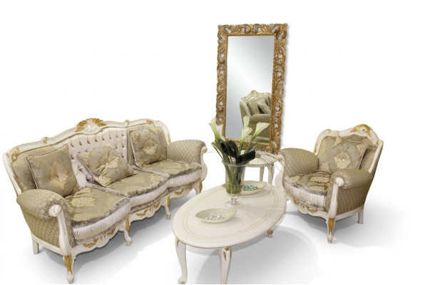 Ensemble de canapé design classique 3+1 place Ensemble de canapés de luxe 2 pièces