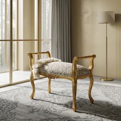 Tabouret classique R Repose-pieds Chaise longue Tabouret d'appoint Ottomane Banc siège nouveau