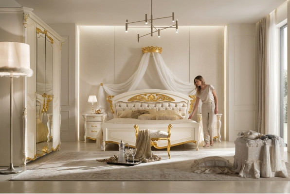 Lit de mariage Lits doubles Mariage Meubles classiques de style italien Baroque