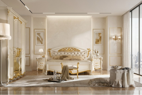 Lit de mariage Lits doubles Mariage Meubles classiques de style italien Baroque