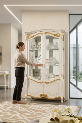 Vitrine élégante Armoire de présentation Vitrine Salon Verre neuf Armoire en verre Armoires neuves