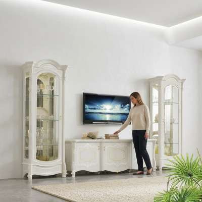 Meubles de style italien - salon 3 pièces. Ensemble salon Vitrine Meuble TV home24 ®