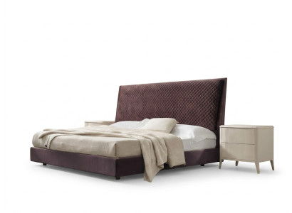 Lit + 2x Table de chevet 3 pcs. Ensemble de chambre à coucher Design Moderne Luxe Meubles Italien Neuf