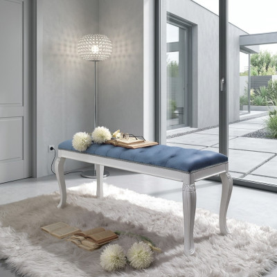 Revêtement de siège Chesterfield Tabouret de revêtement de siège Tabouret de siège Tissu en bois Design de style