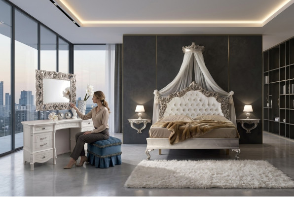 Lits de Chesterfield de luxe Royal Bed Palace Hotel Lit double Italie