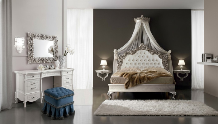 Lit + 2 tables de chevet 3 pces. Ensemble de chambre à coucher Design Moderne de Luxe Chesterfield