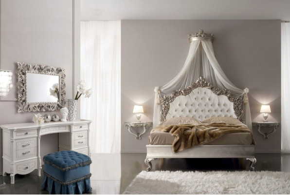 Coiffeuse + Miroir + Tabouret Buffet de chambre noble Commode Baroque Rococo