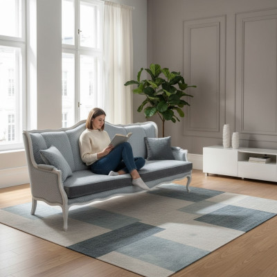 Canapé classique trois places Canapé 3 places Baroque Rococo Canapé Rembourrage Sofas Canapés