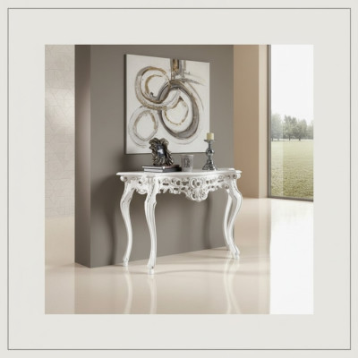 Table console de luxe design Designer Consoles Tables Bois Design Argent Classique r nouveau