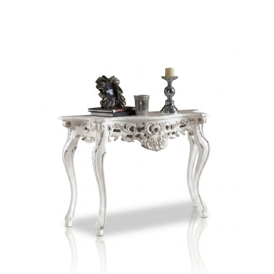 Table console de luxe design Designer Consoles Tables Bois Design Argent Classique r nouveau