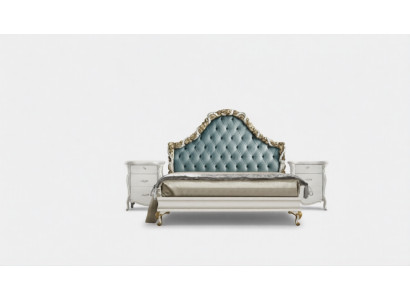 Conception de la literie de lit de luxe pour hôtel double, chambre de sommeil, mobilier italien.
