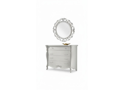 Ensemble de 2 commodes de chambre classiques Baroque Rococo + miroir neuf.