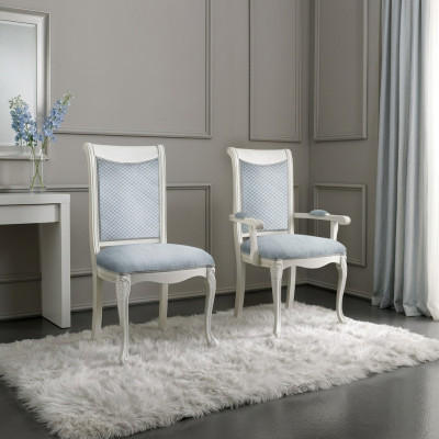 Salon Chaise Design Salle à manger Chaises en bois Rembourrage avec accoudoirs Baroque Rococo