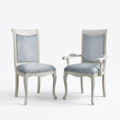 Salon Chaise Design Salle à manger Chaises en bois Rembourrage avec accoudoirs Baroque Rococo