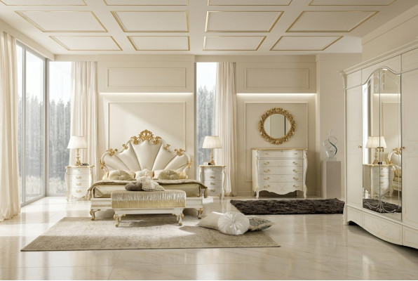 Table de chevet baroque Commode de chevet Table de nuit Table de chevet Console Laqué brillant