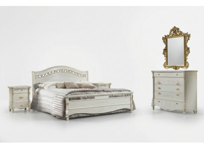 Chambre Ensemble Lit + 2x Table de chevet Rembourrage Lits de luxe Lits doubles d'hôtel