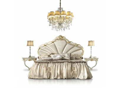 Conception de chambre à coucher 3 pièces. Lit 2x Table de chevet Lit Classique r Ensemble de lits de luxe Mobilier