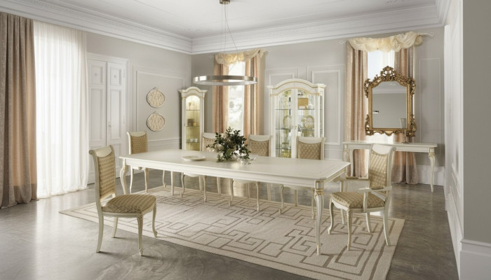 Style de table à manger antique baroque Table Classique en Bois Véritable Tables de Designer Rococo